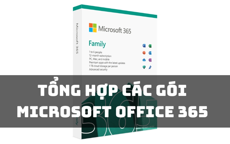 tổng hợp các gói microsoft office 365